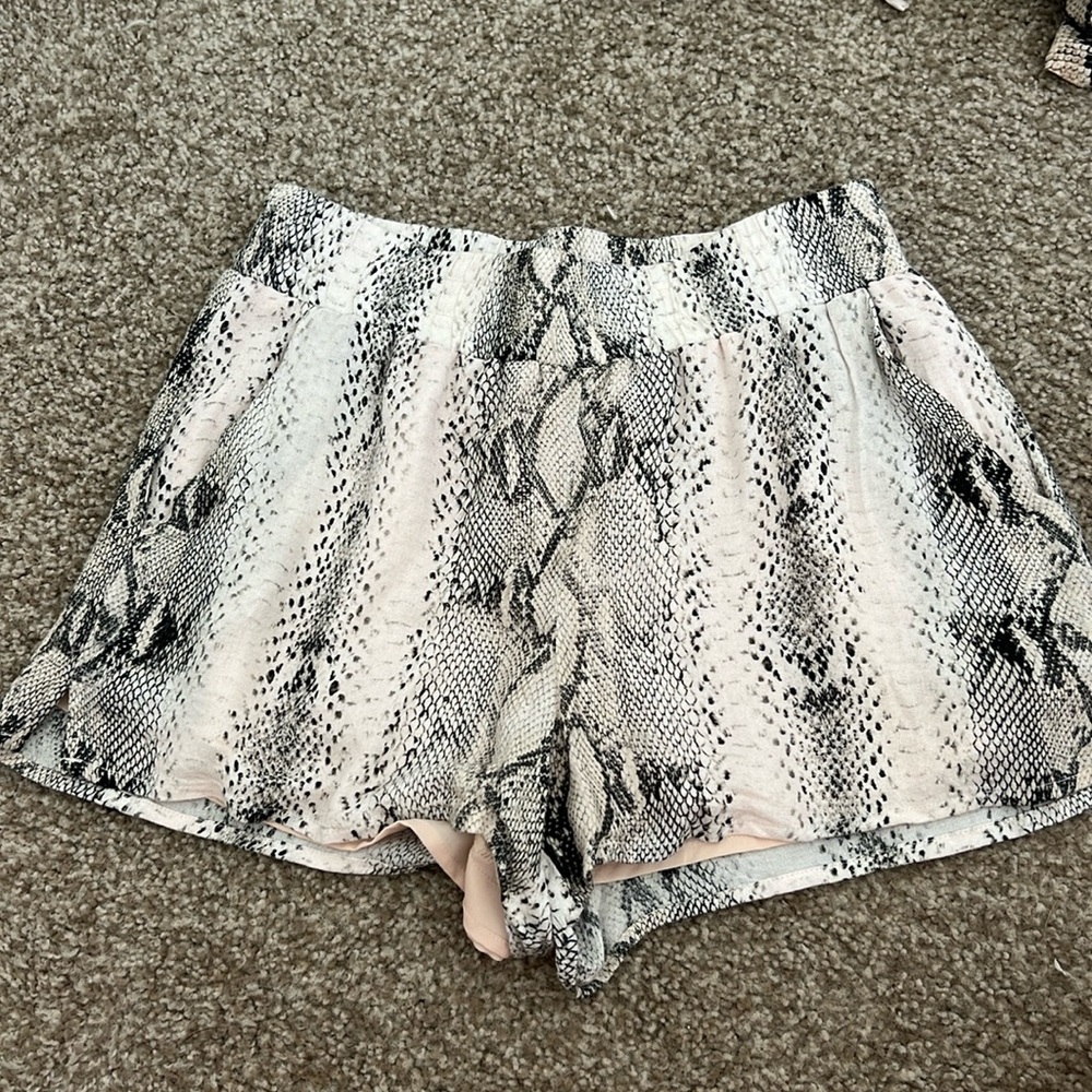 snakeskin shorts